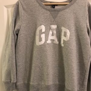 GAP Metallic Silver Logo Sweatshirt